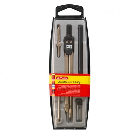 Herlitz 8710303 bow compass Black, Metallic 5 pc(s)