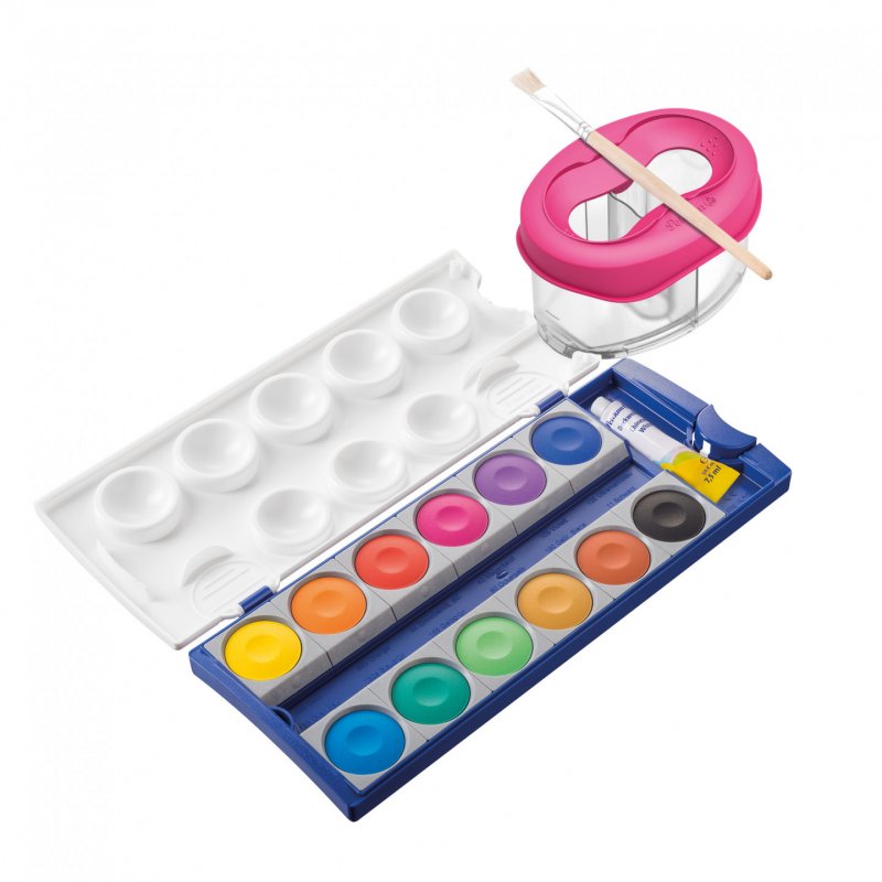 Pelikan 800327 painting water pot Pink, Transparent