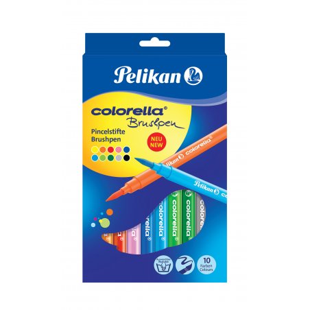Pelikan Colorella Brushpen stylo fin Multicolore 10 pièce(s)