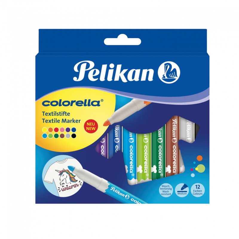 Pelikan Colorella Textile marqueur indélébile Multicolore 12 pièce(s)