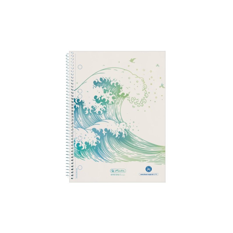 Herlitz GREENline bloc-notes A5 70 feuilles Blanc