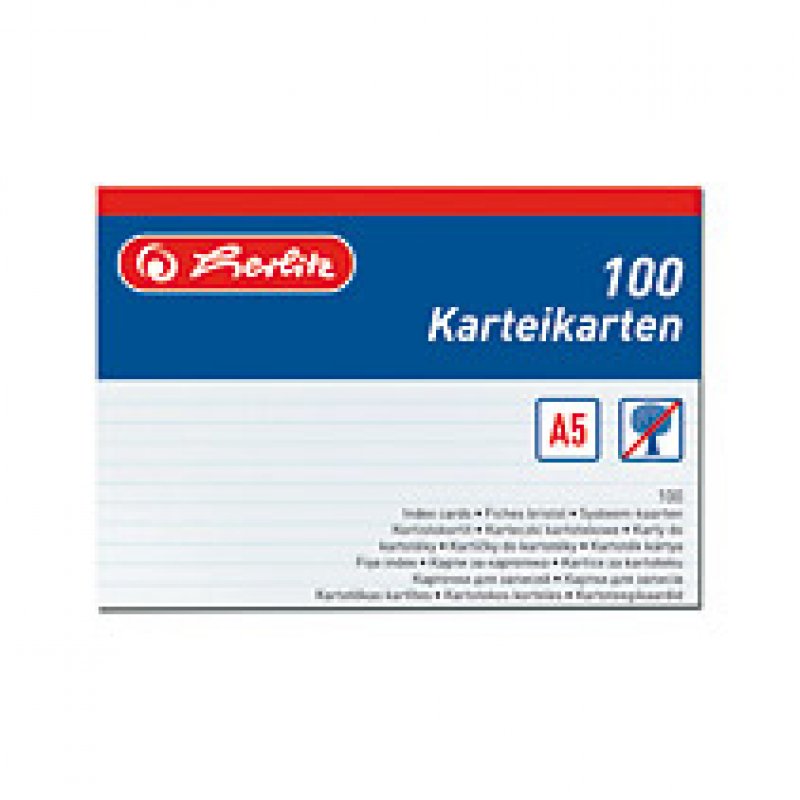 Herlitz 1150507 index card White 100 pc(s)