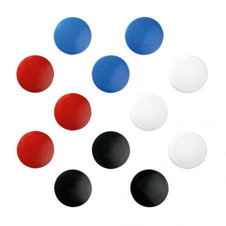 Herl Flachmagnet 30mm 10er | bu/rd/wh/bk