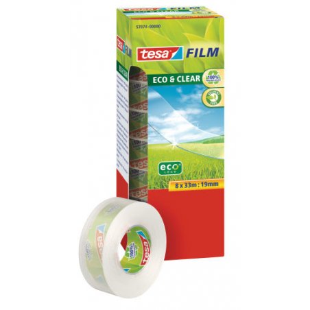 TESA 57074-00000-00 Adhésif de bureau 33 m Transparent 8 pièce(s)