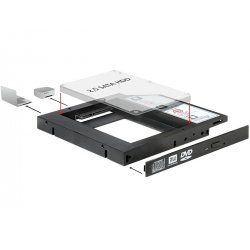 DeLOCK Einbaurahmen 5.25"  2.5"      bk | Slim SATA