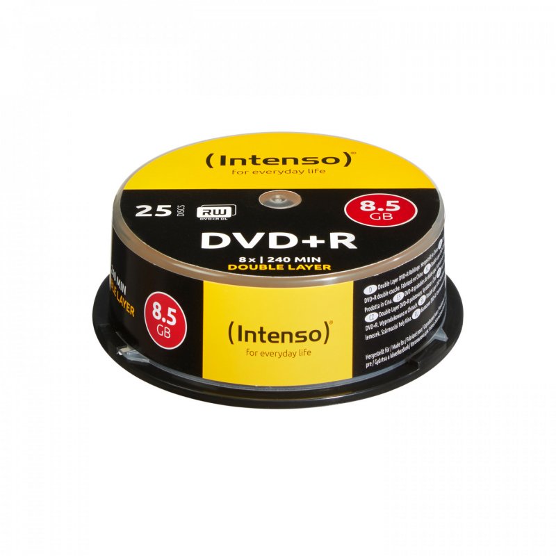 Intenso DVD+R 8.5GB 8x Double Layer 25er Cakebox 8,5 Go DVD+R DL 25 pièce(s)