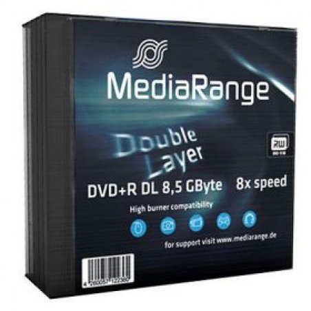 MediaRange MR465 DVD vierge 8,5 Go DVD+R DL 5 pièce(s)
