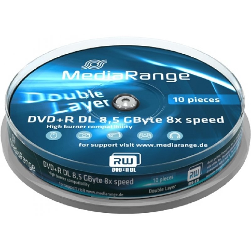 DVD+DL 8x CB 8,5GB MediaR           10St