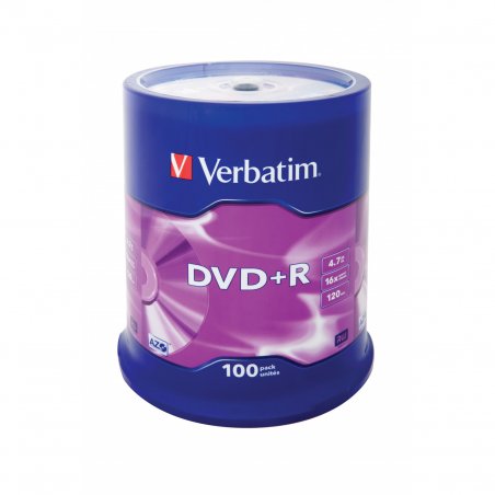 Verbatim DVD+R Matt Silver 4,7 Go 100 pièce(s)