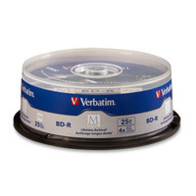 BD-R M-Disc   4x CB 25GB White Blue 25St