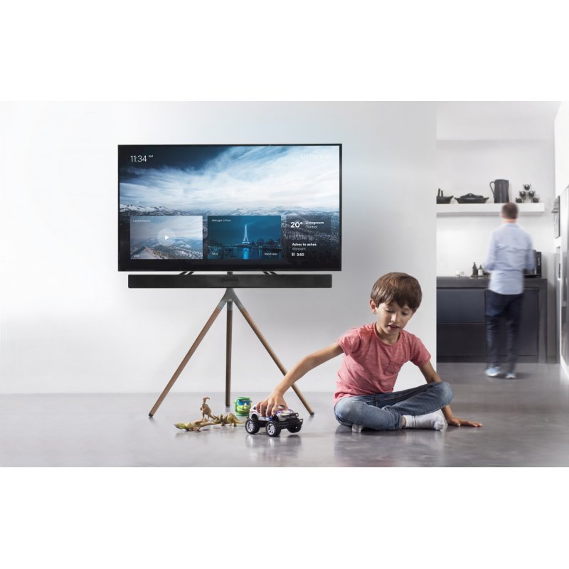 One 65" Tripod TV Stand Ultraslim  dk bn | TURN 360
