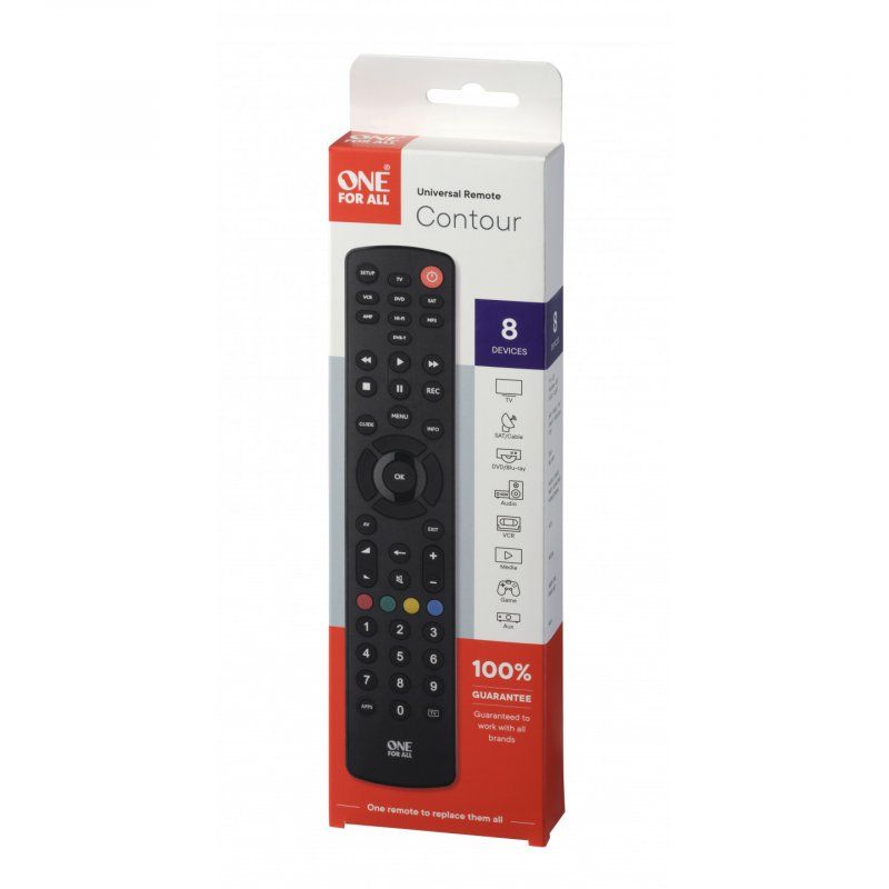 One For All Basic Universal Remote Contour 8
