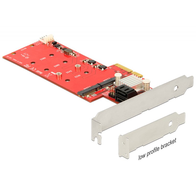 DeLOCK PCIe 2x M.2 NGFF+ 2x SATA Raid