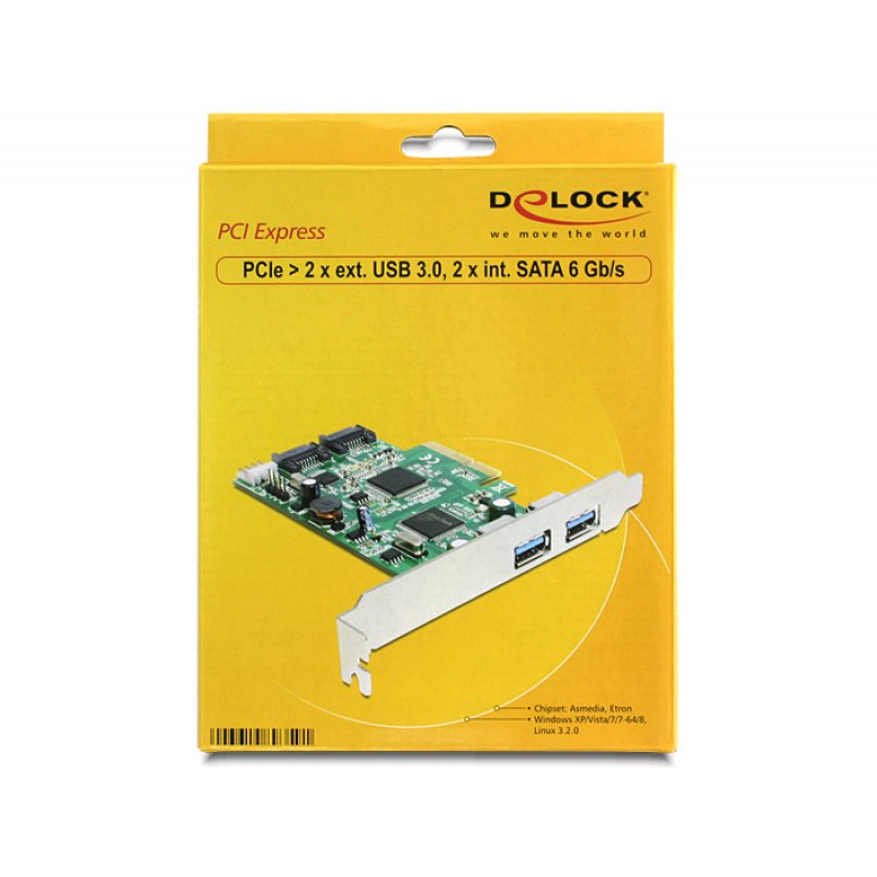 DeLOCK PCIe 2xUSB3ext. 2xSATA int.