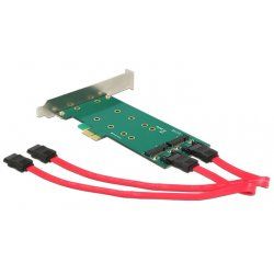 DeLOCK 2x 67-pin M.2 key B - 2x SATA 7-pin interface cards/adapter Internal