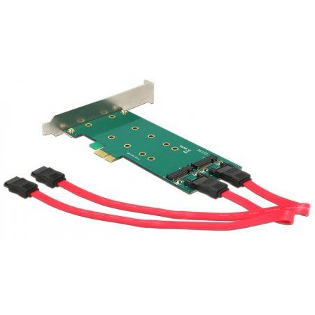 DeLOCK 2x 67-pin M.2 key B - 2x SATA 7-pin carte et adaptateur d'interfaces Interne