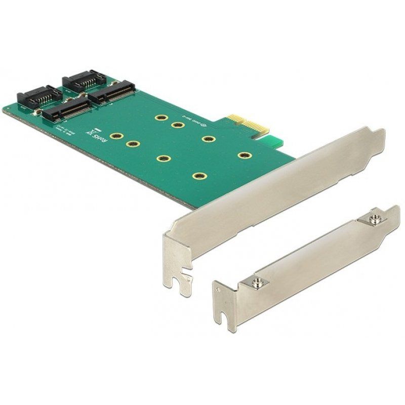 DeLOCK 2x 67-pin M.2 key B - 2x SATA 7-pin interface cards/adapter Internal