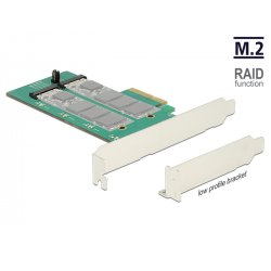 DeLOCK PCIe  x1  2 x M.2 Key B