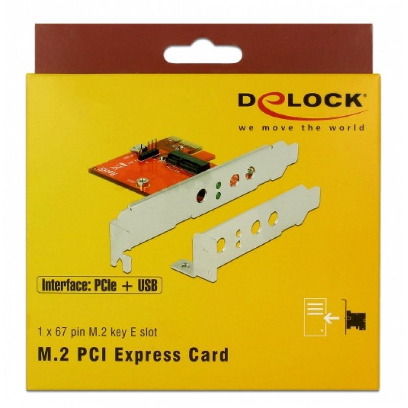 DeLOCK PCIe Karte1x int M.2 E Low Prof.