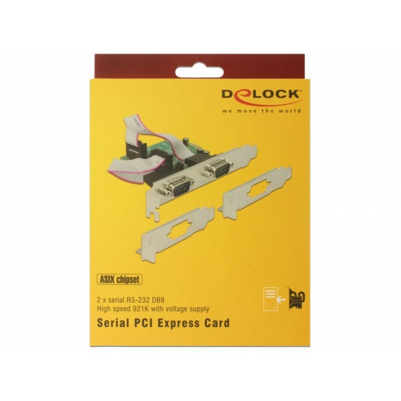 DeLOCK PCIe 2 x Seriell RS-232 Hi.Sp