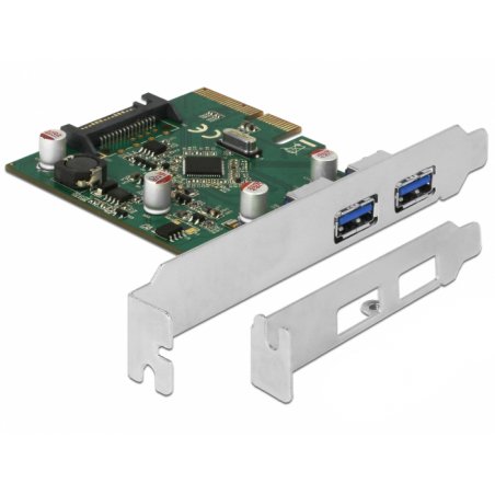DeLOCK PCIe x4 2x ext USB 3.1 Gen2 A bu