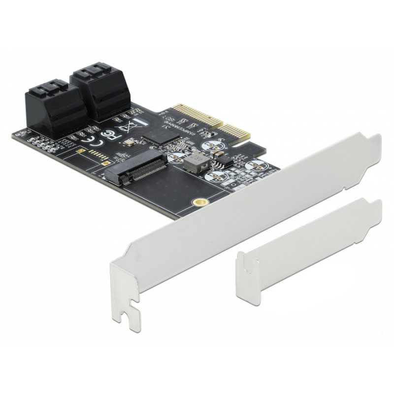 DeLOCK 4P SATA & 1Slot M.2 PCIe x4 -LP