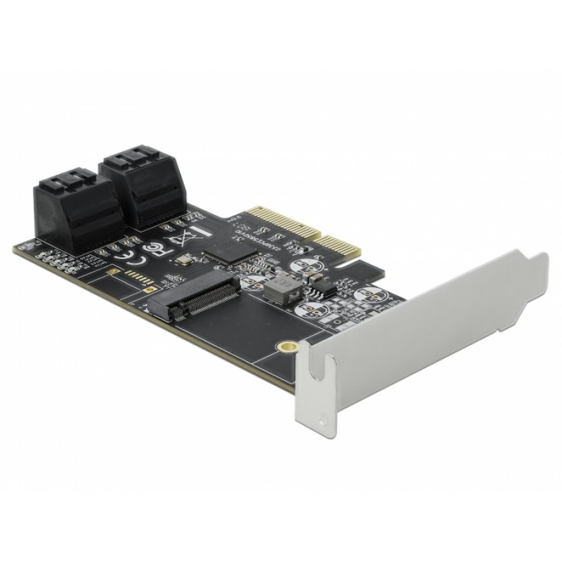 DeLOCK 4P SATA & 1Slot M.2 PCIe x4 -LP