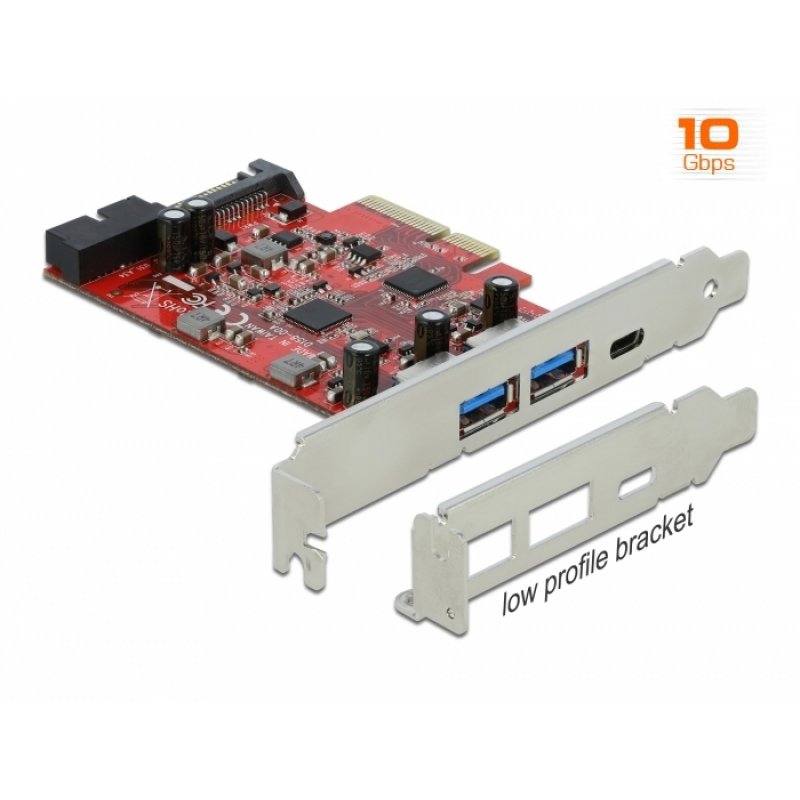 DeLOCK PCIe x41x USB-C/2xUSB-A/1xUSB3.0