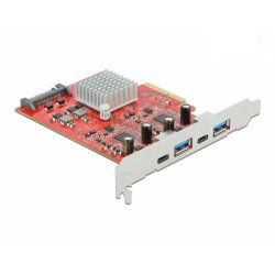DeLOCK PCIe x4SuperS USB+2xUSB-A+USB-C | USB 10 Gbps // Dual Channel