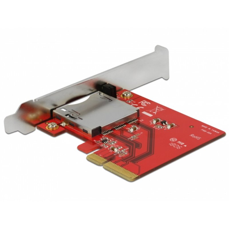 DeLOCK 91748 card reader PCI Express Internal Metallic, Red