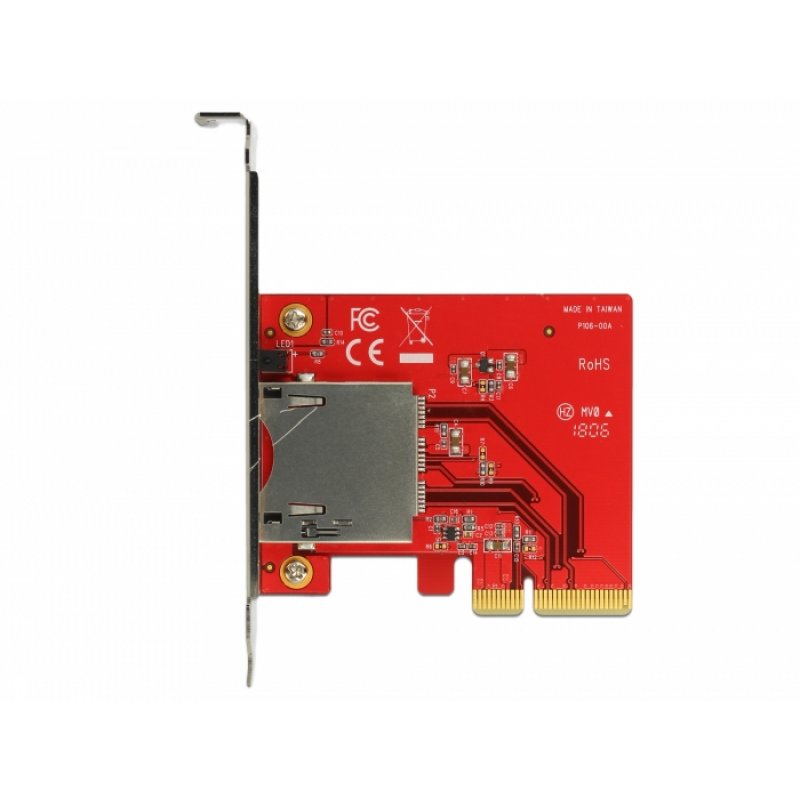 DeLOCK 91748 card reader PCI Express Internal Metallic, Red