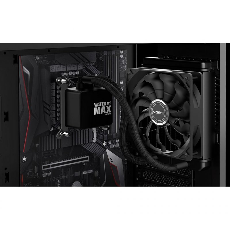 Inter-Tech Alseye MAX 120 Processor All-in-one liquid cooler 12 cm Black 1 pc(s)