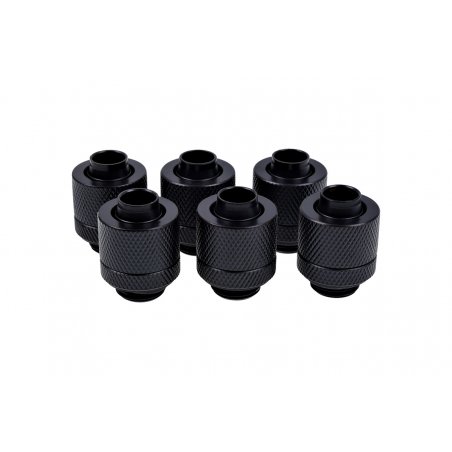 Alphacool compatible Eiszapfen 13/10mm Anschraubtül | G1/4 - Deep Black Sixpack - 1011157
