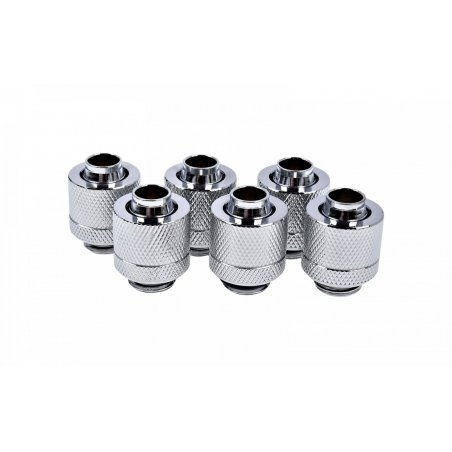 Alphacool compatible Eiszapfen 13/10mm Anschraubtül | G1/4 - Chrome Sixpack  - 1011158