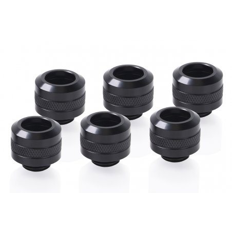 Alphacool compatible Eiszapf. PRO 13mm 6erPack   bk | HardTube Fitting G1/4 - 1017626