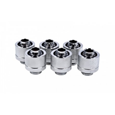 Alphacool compatible Eiszapfen 16/10mm Anschraubtül | G1/4 - Chrome Sixpack - 1011164