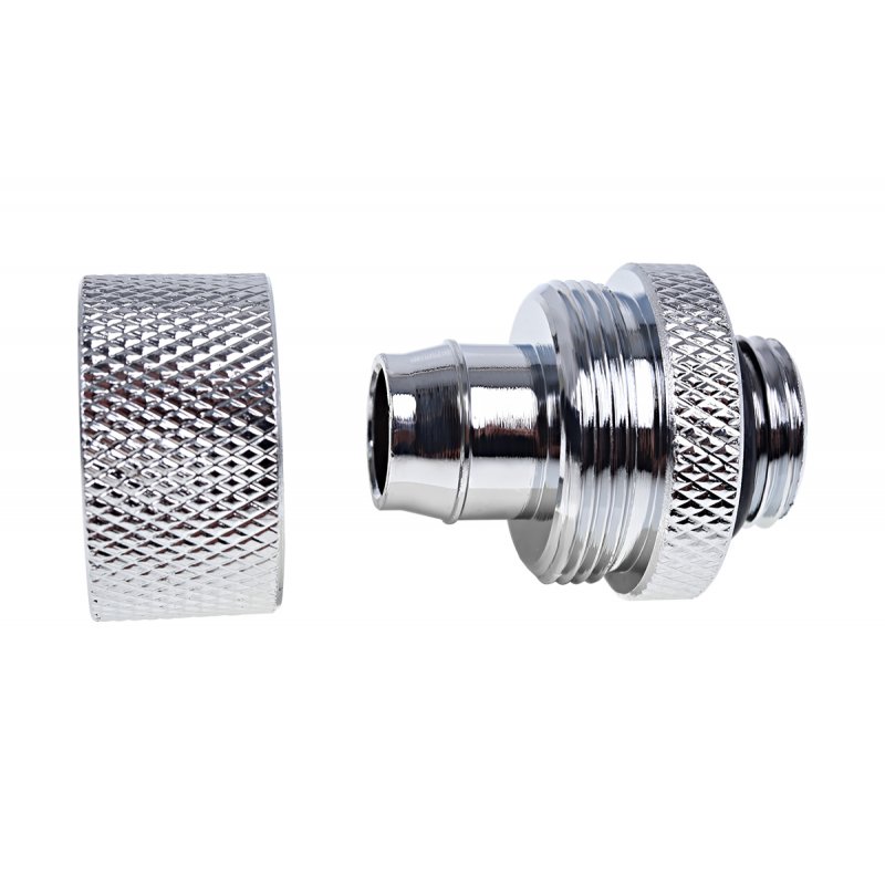 Alphacool compatible Eiszapfen 16/10mm Anschraubtül | G1/4 - Chrome Sixpack - 1011164