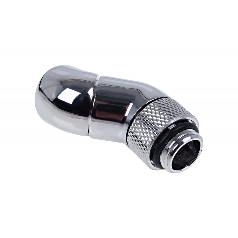 Alphacool compatible Eiszapfen Winkeladap dopp 45° | G1/4 AG auf G1/4 IG - Chrome