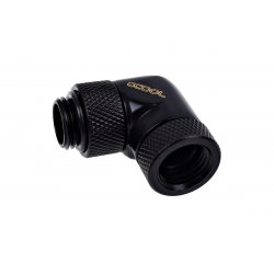 Alphacool compatible Eiszapfen Winkeladapter 90° bk | drehbar G1/4 AG auf G1/4 IG - 1011189