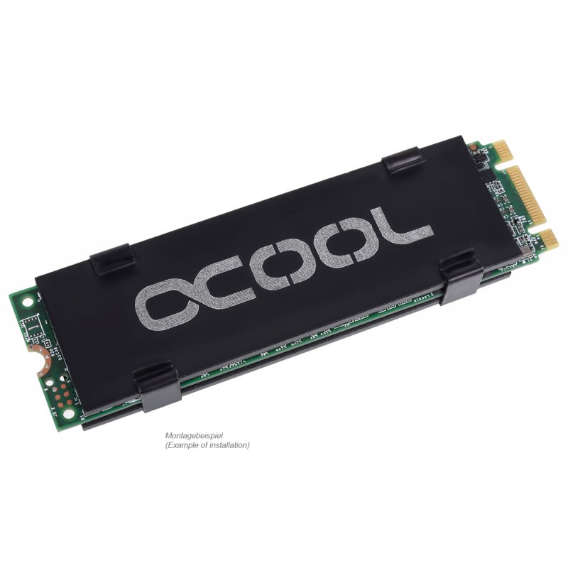 Alphacool HDX - M.2 SSD M01 Carte SIM Dissipateur thermique/Radiateur Noir