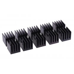 Alphacool compatible GPU RAM Alu. Heatsinks 15x15mm | Black - 10 Stück