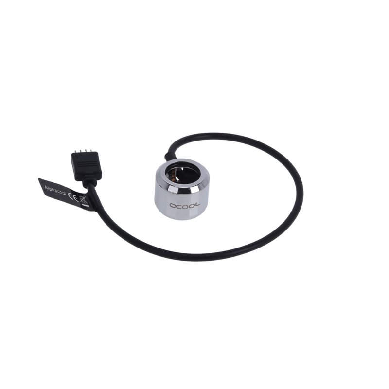 Alphacool compatible Aurora HT LED Ring 16mm RGB | Chrome - 1015486