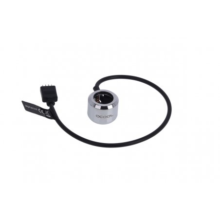 Alphacool compatible Aurora HT LED Ring 16mm RGB | Chrome - 1015486