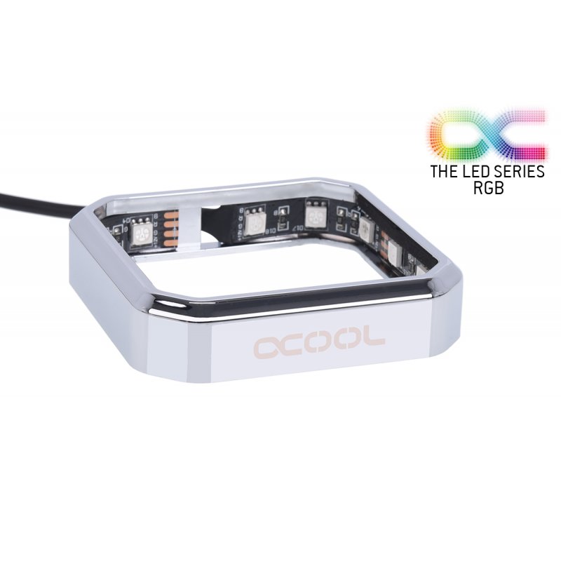 Alphacool compatible Aurora XPX RGB Frame - Chrome