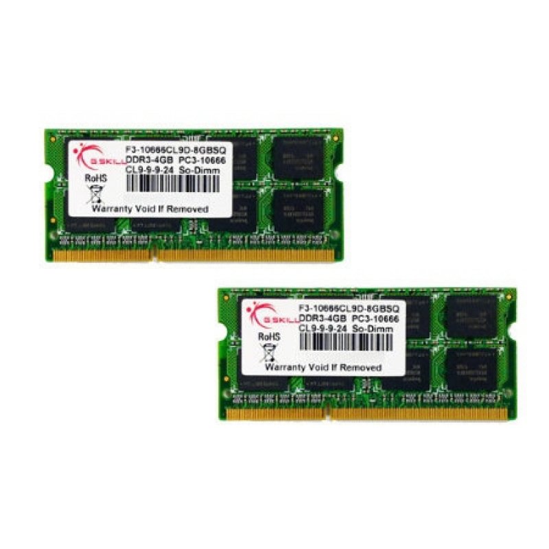 G.Skill 8GB DDR3-1333 SQ module de mémoire 8 Go 2 x 4 Go 1333 MHz
