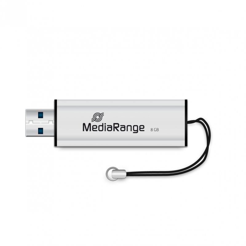 MediaRange MR914 lecteur USB flash 8 Go USB Type-A 3.2 Gen 1 (3.1 Gen 1) Noir, Argent