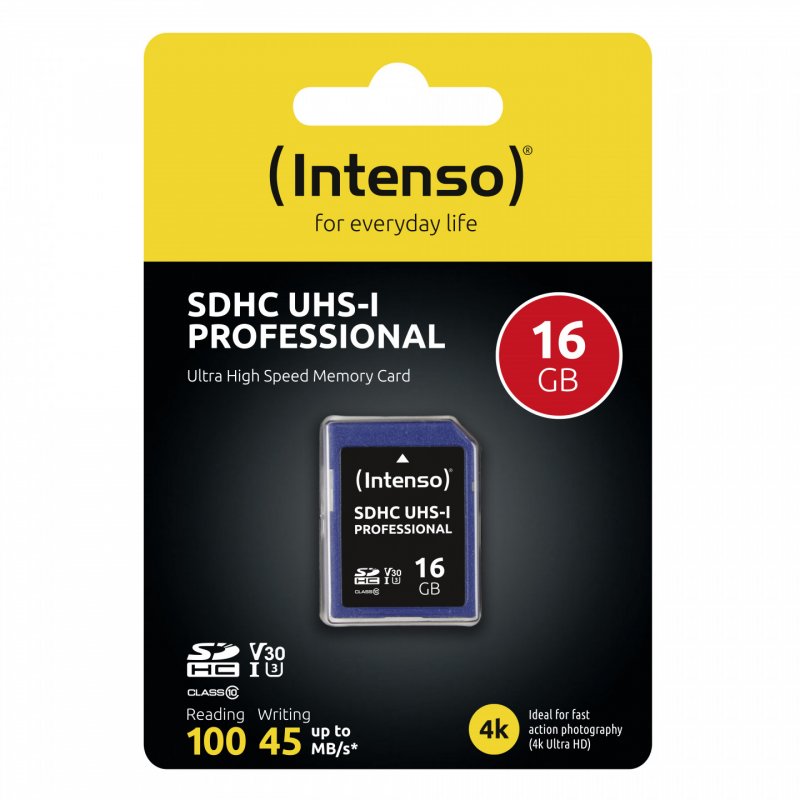 Intenso compatible SD  16GB UHS-I Prof Cl10