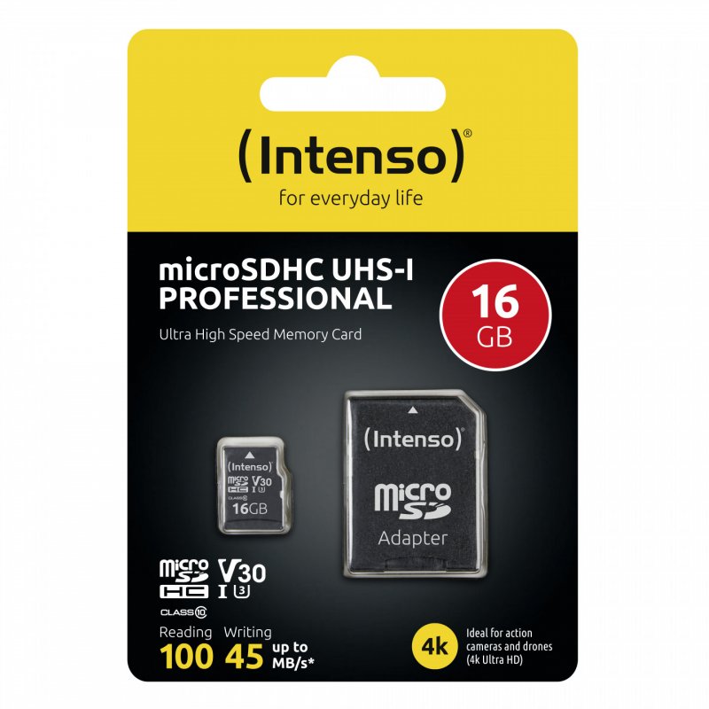 Intenso 3433470 memory card 16 GB MicroSDHC UHS-I Class 10