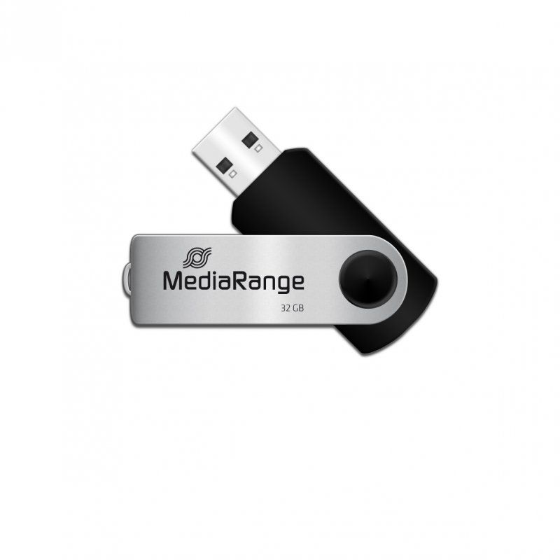STOCK1 - MediaRange MR911 lecteur USB flash 32 Go USB Type-A / Micro-USB 2.0 Noir, Argent