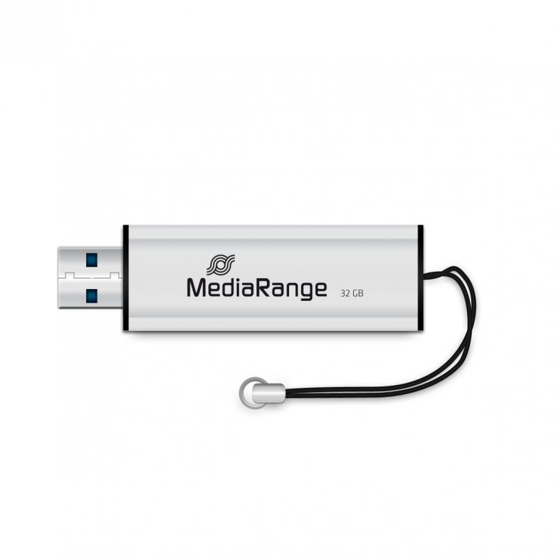 STOCK4 - MediaRange MR916 lecteur USB flash 32 Go USB Type-A 3.2 Gen 1 (3.1 Gen 1) Noir, Argent